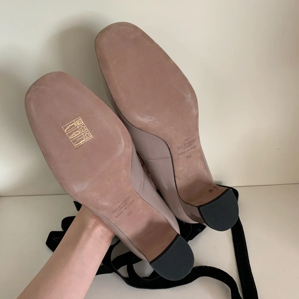 New Valentino ballerina patent heels